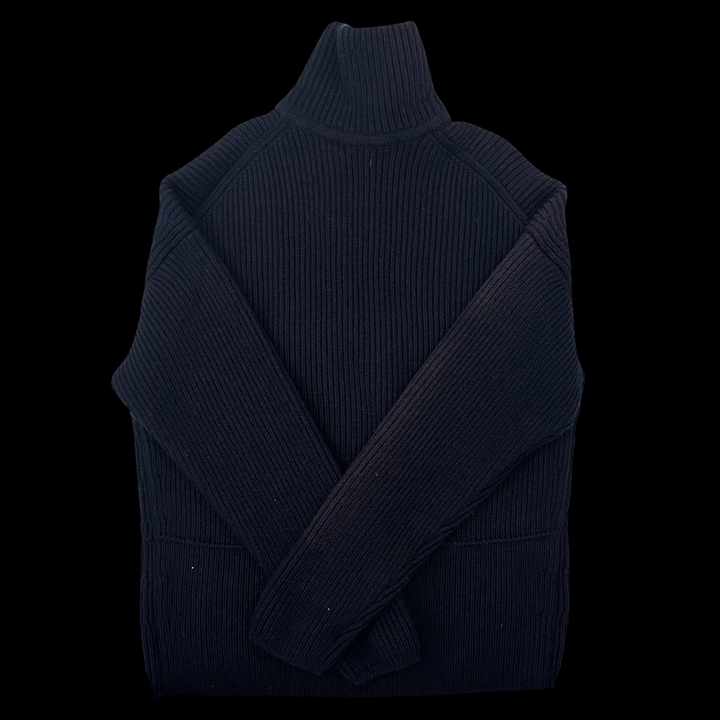 Acne Studios Neptune Ribbed Wool-Blend Half-Zip Sweater Navy (Size M)