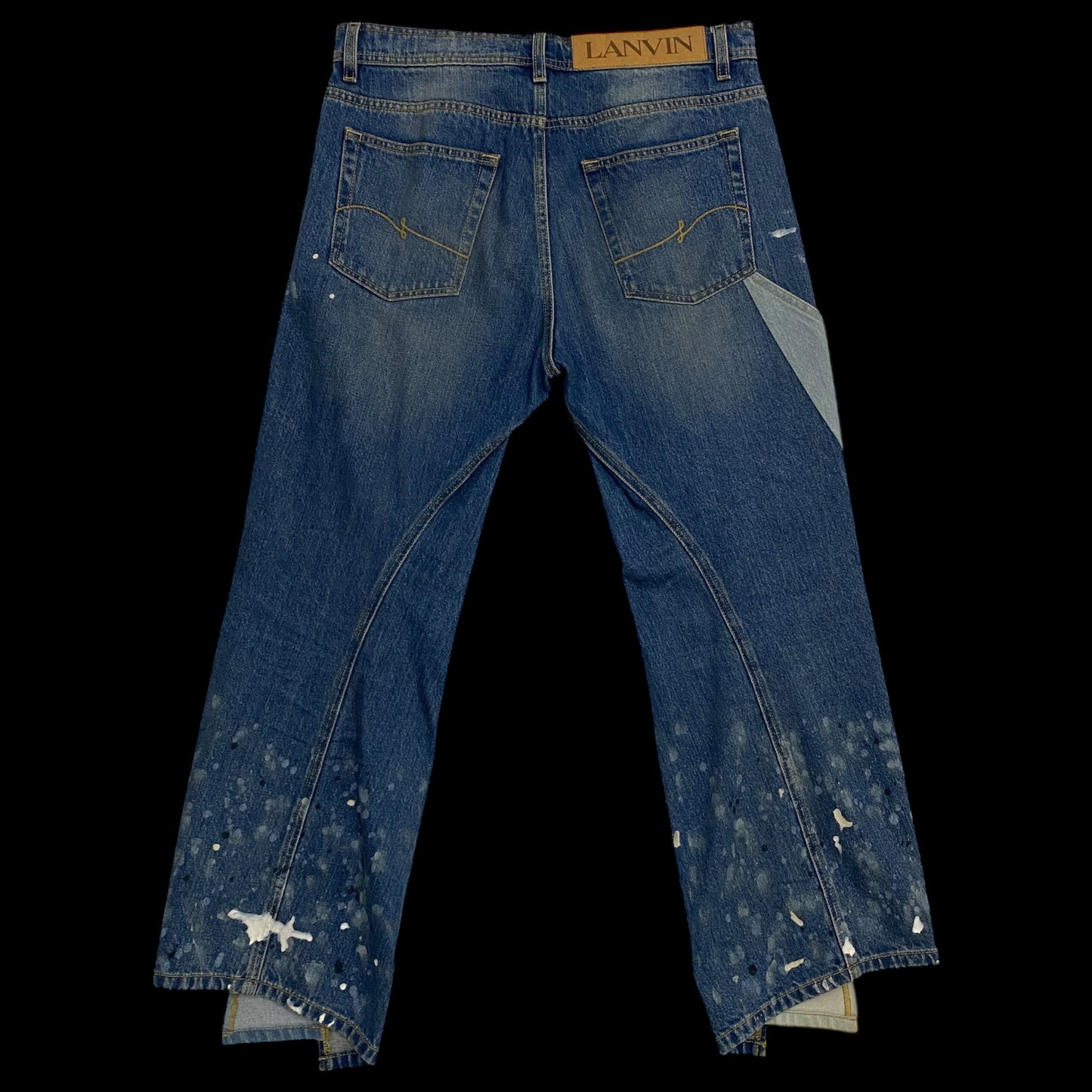 Lanvin x Gallery Dept. SS21 Flared Paint Splatter Jeans (Size 34”)