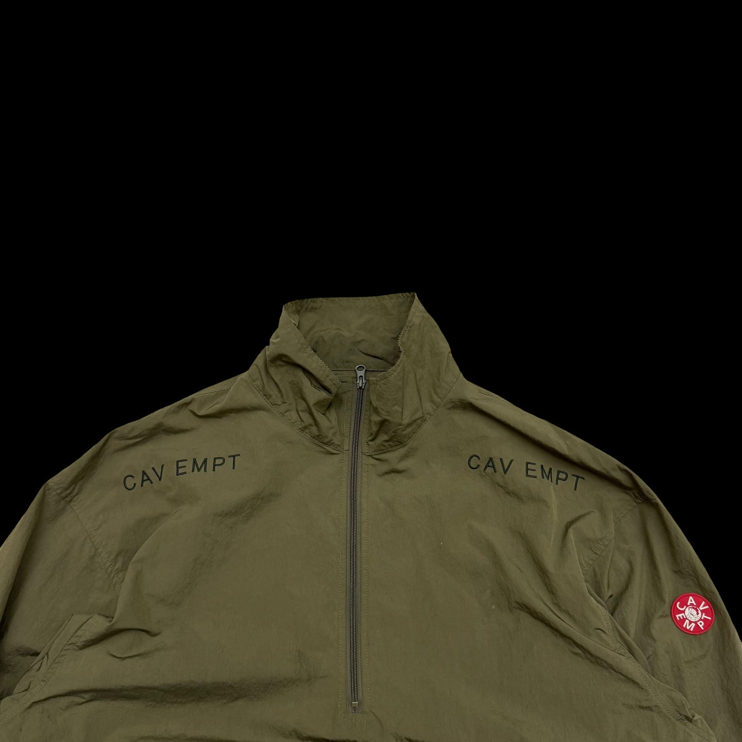 Cav Empt Packable Half-Zip Anorak Jacket Olive Green (Fits L-XL)