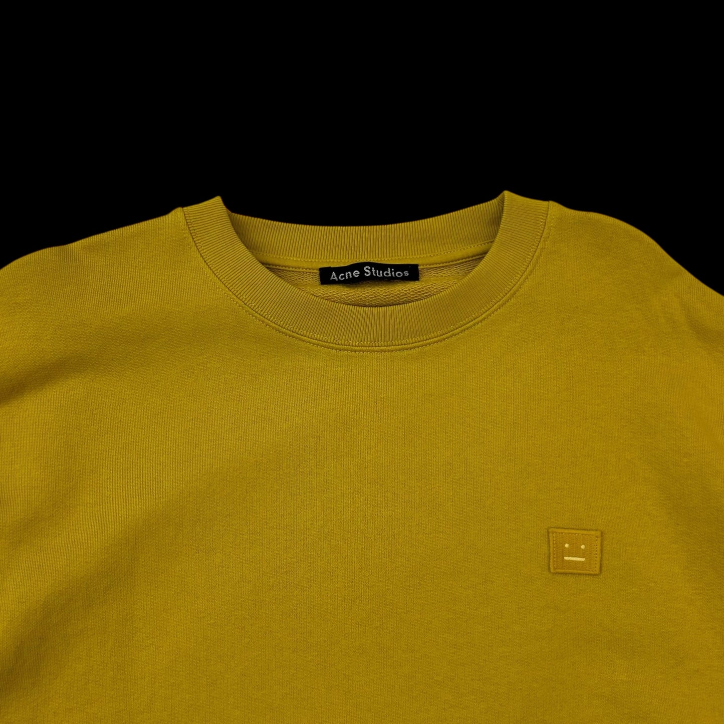 Acne Studios Yellow Oversized Forba Face Sweater (Fits L)