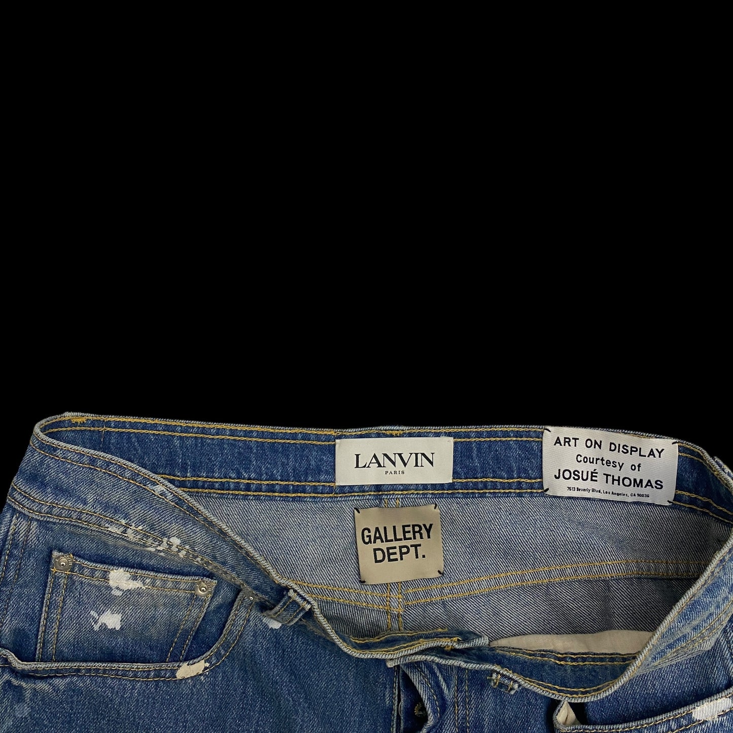 Lanvin x Gallery Dept. SS21 Flared Paint Splatter Jeans (Size 34”)