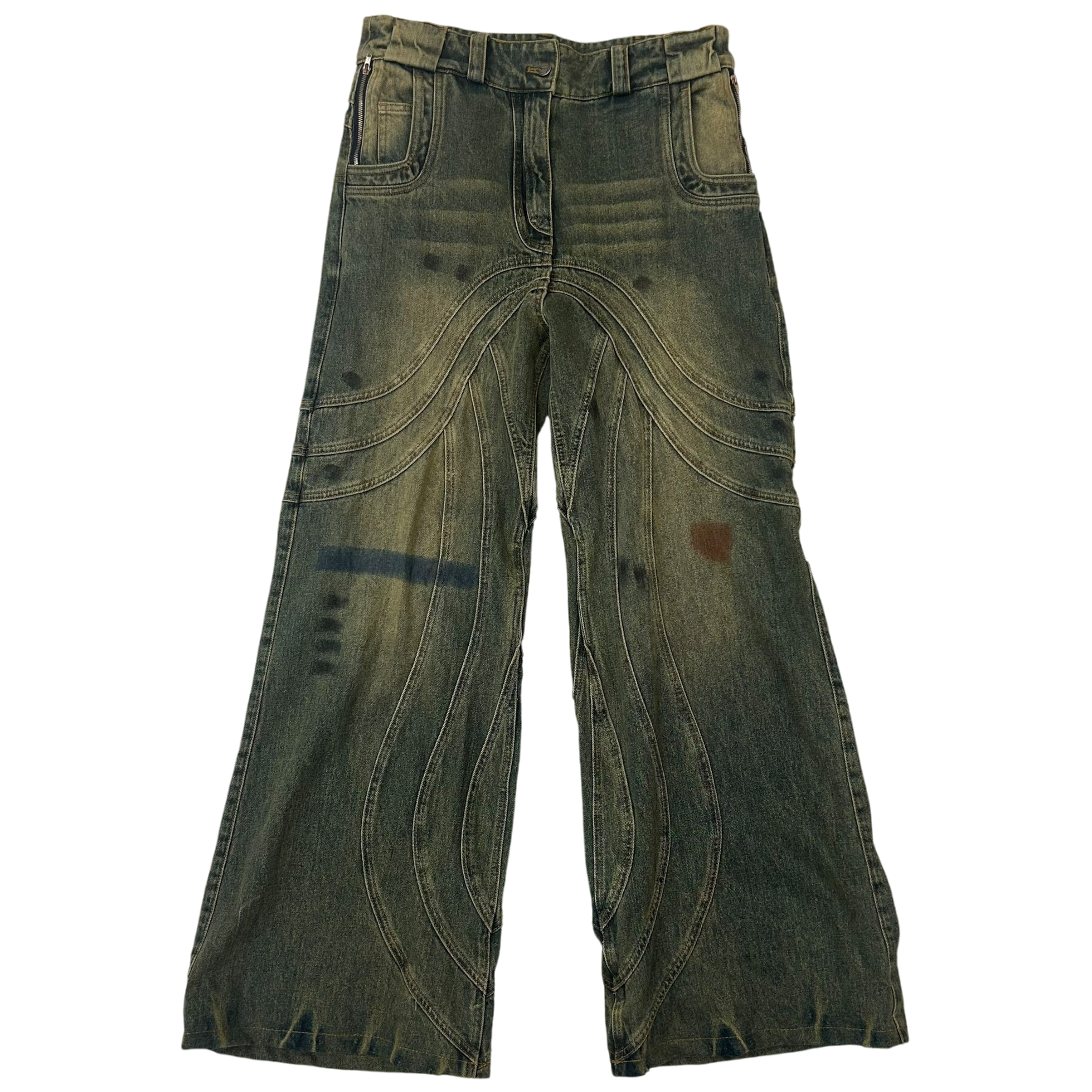 NO/FAITH STUDIOS Heavy Wave Jeans Blue (Size L)