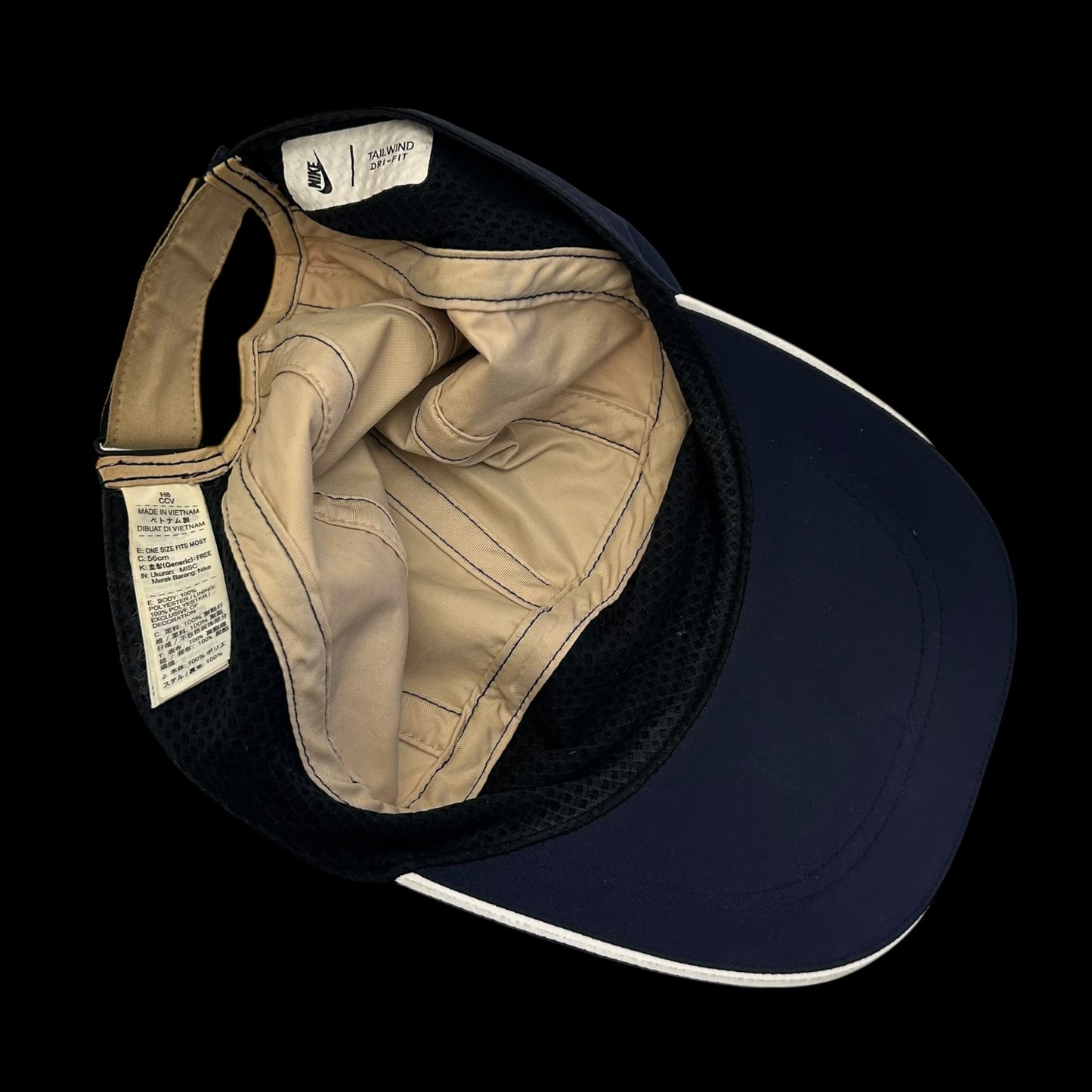 Nike x Cav Empt Logo Tailwind Running Hat Cap Navy/Beige