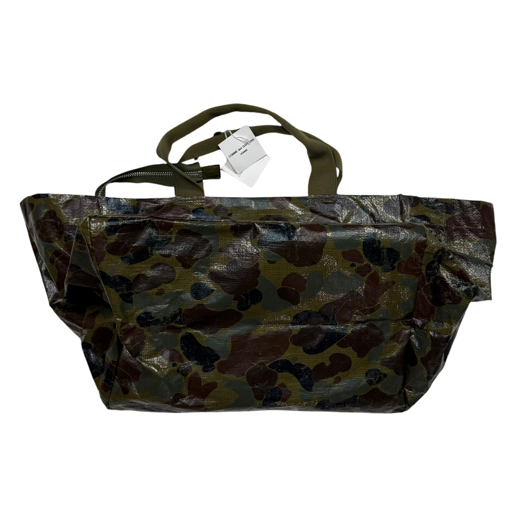 Comme Des Garçons Homme Oversized Tote Bag Green Camo