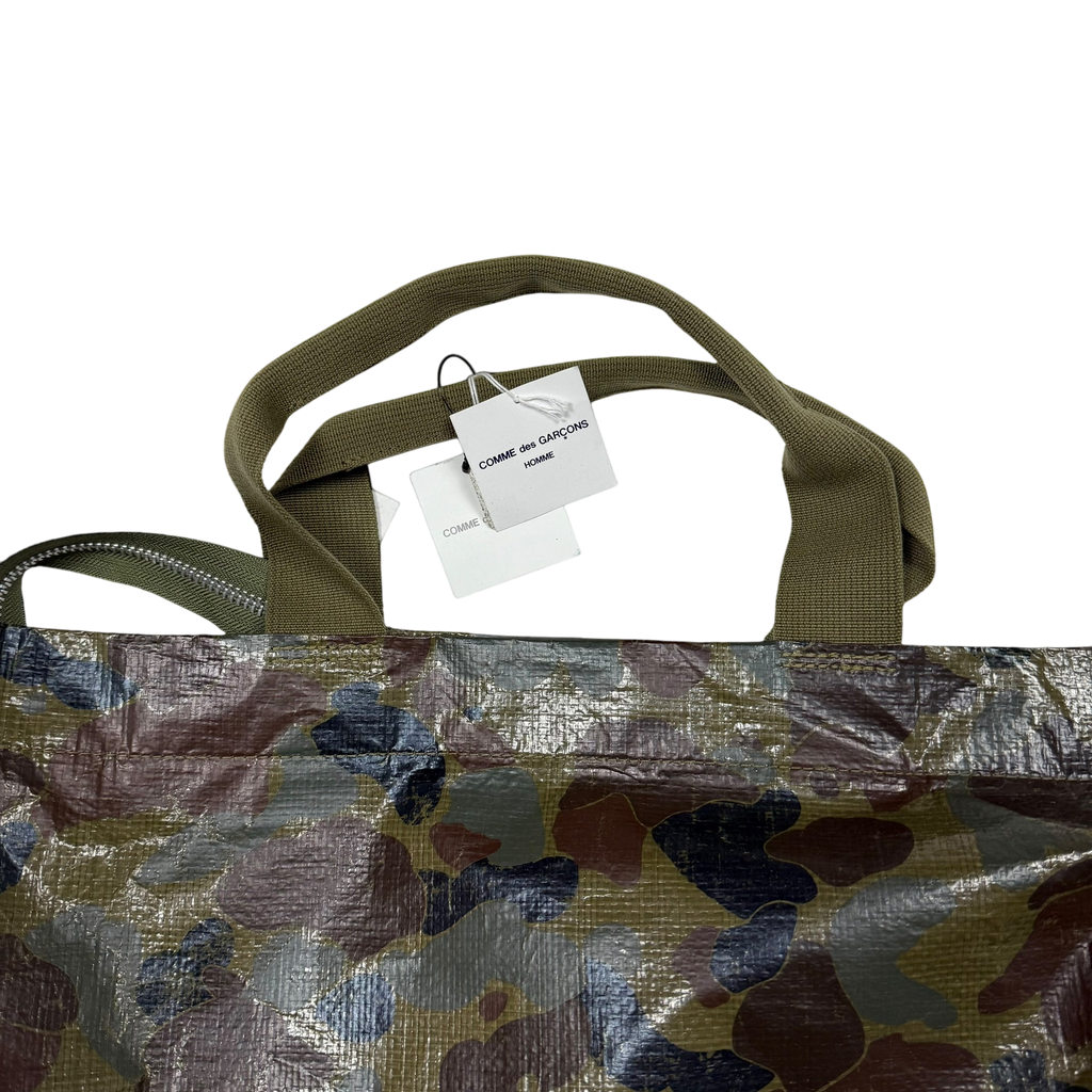 Comme Des Garçons Homme Oversized Tote Bag Green Camo