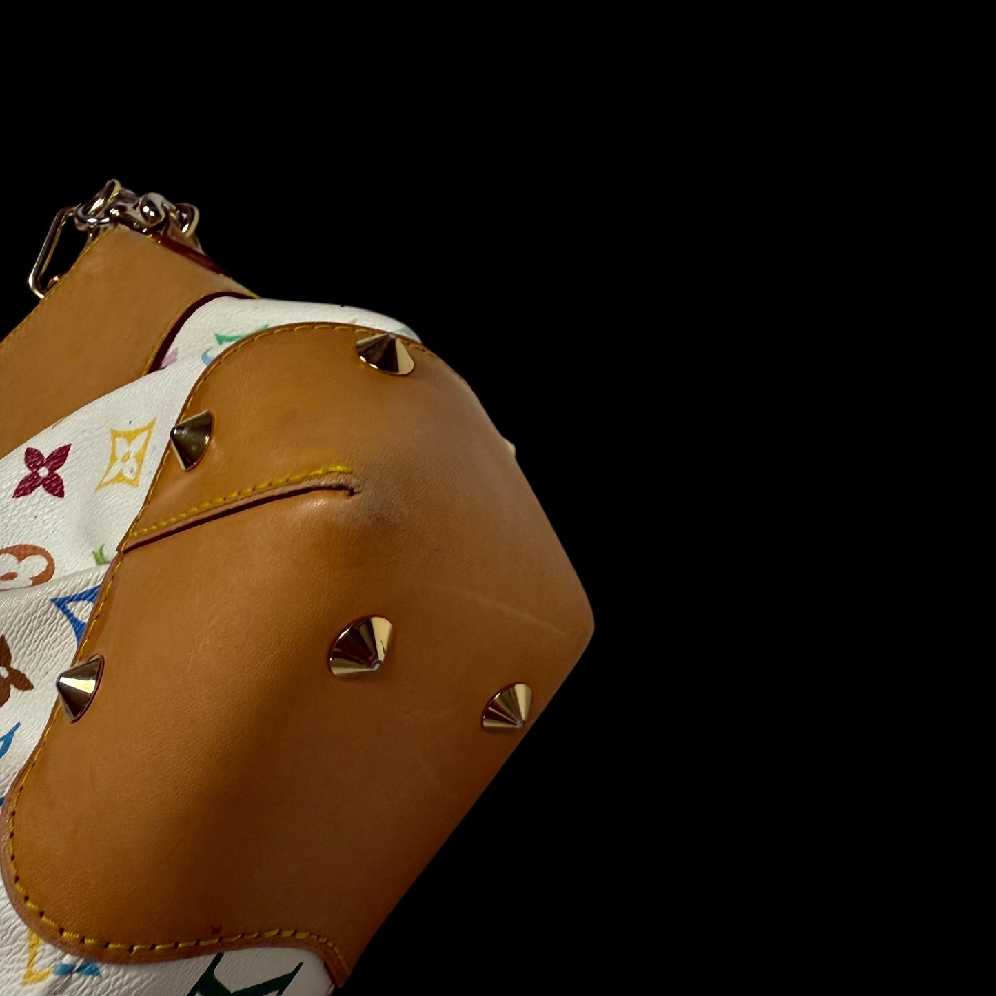 Louis Vuitton Judy Murakami Monogram Leather Bag White