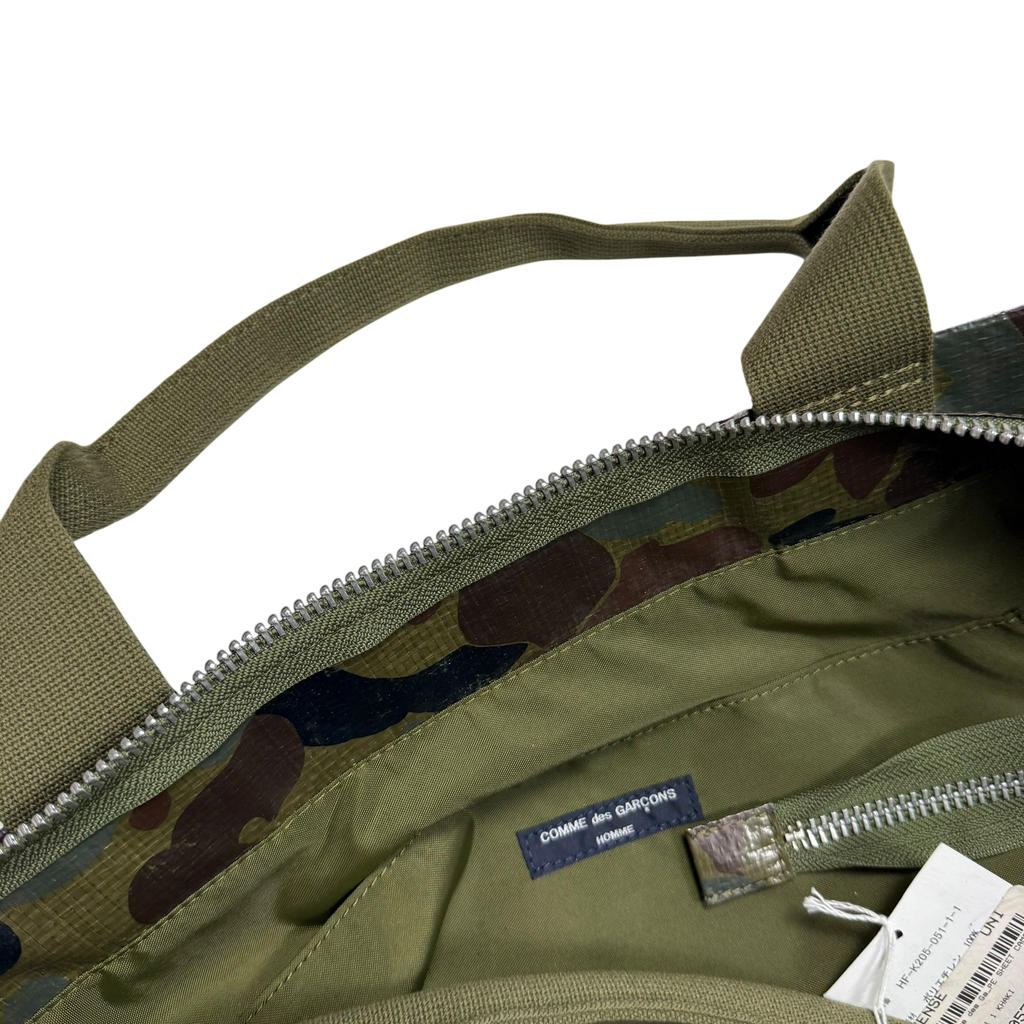 Comme Des Garçons Homme Oversized Tote Bag Green Camo