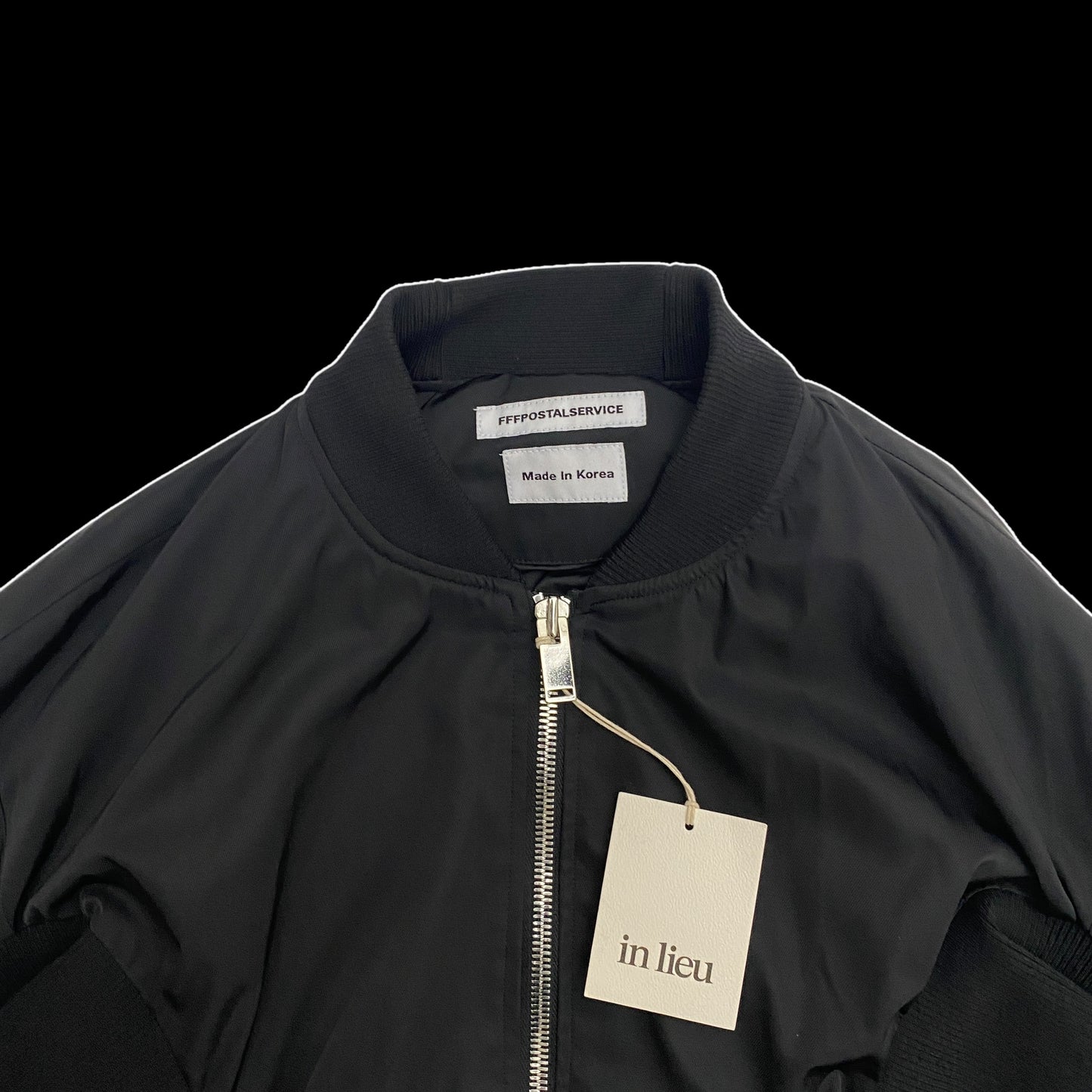 FFFPOSTALSERVICE MA-1 Ribbed Bomber Jacket Black (Size L)