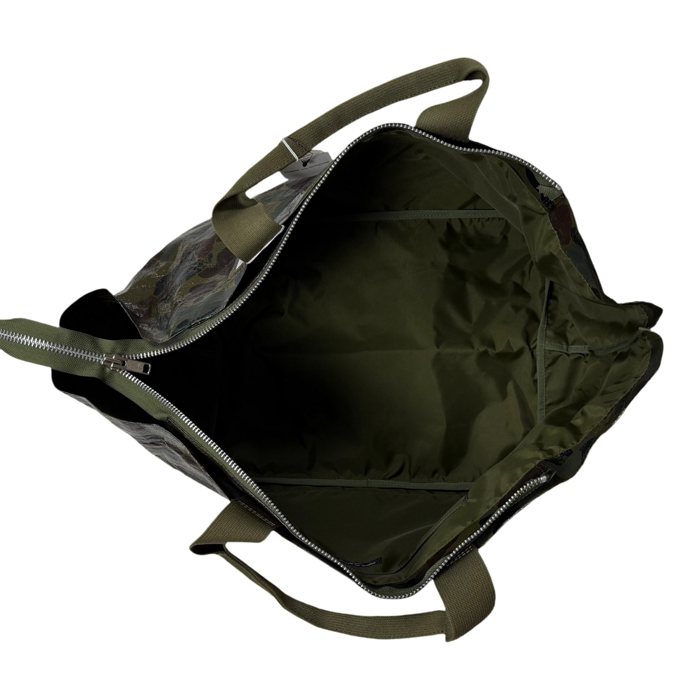 Comme Des Garçons Homme Oversized Tote Bag Green Camo