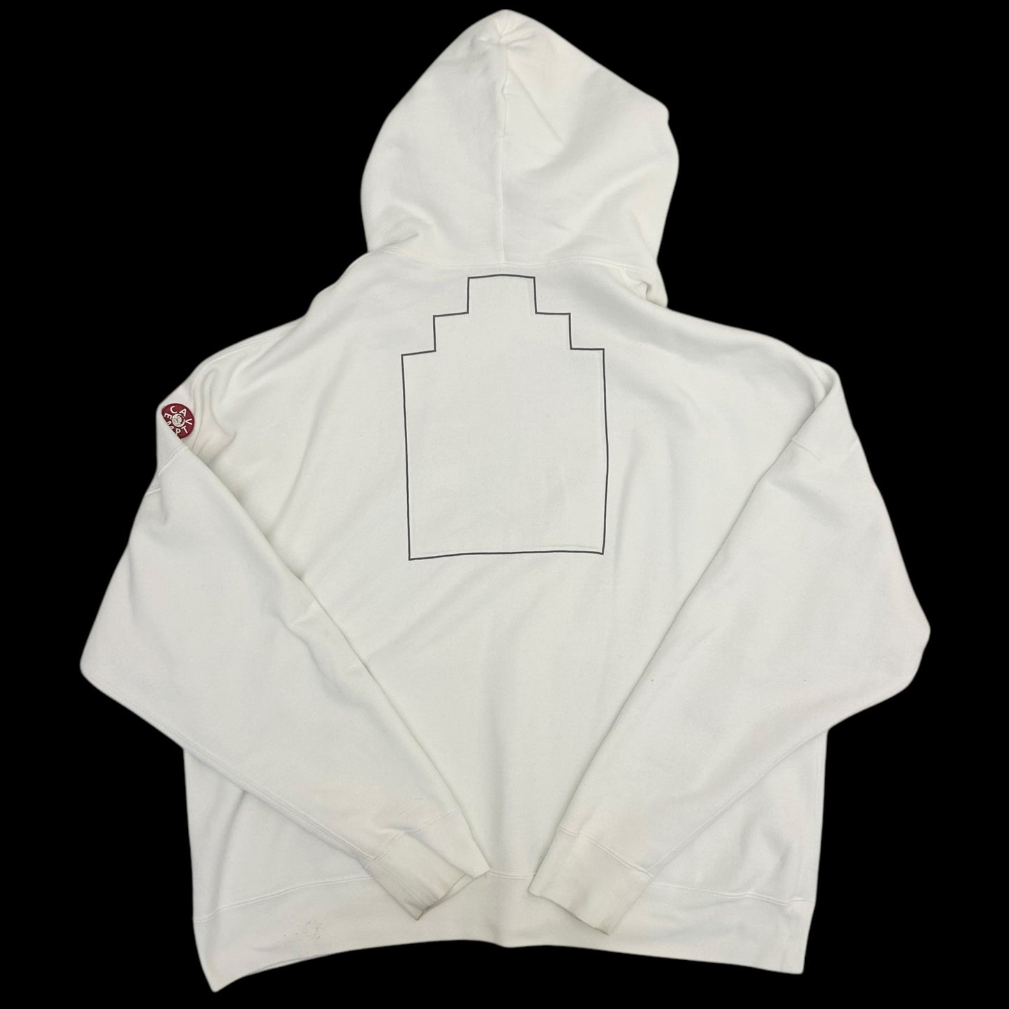 Cav Empt Embroided Logo Heavyweight Hoodie White (size XL)