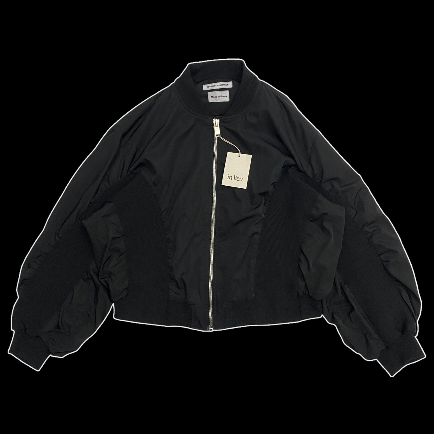 FFFPOSTALSERVICE MA-1 Ribbed Bomber Jacket Black (Size L)