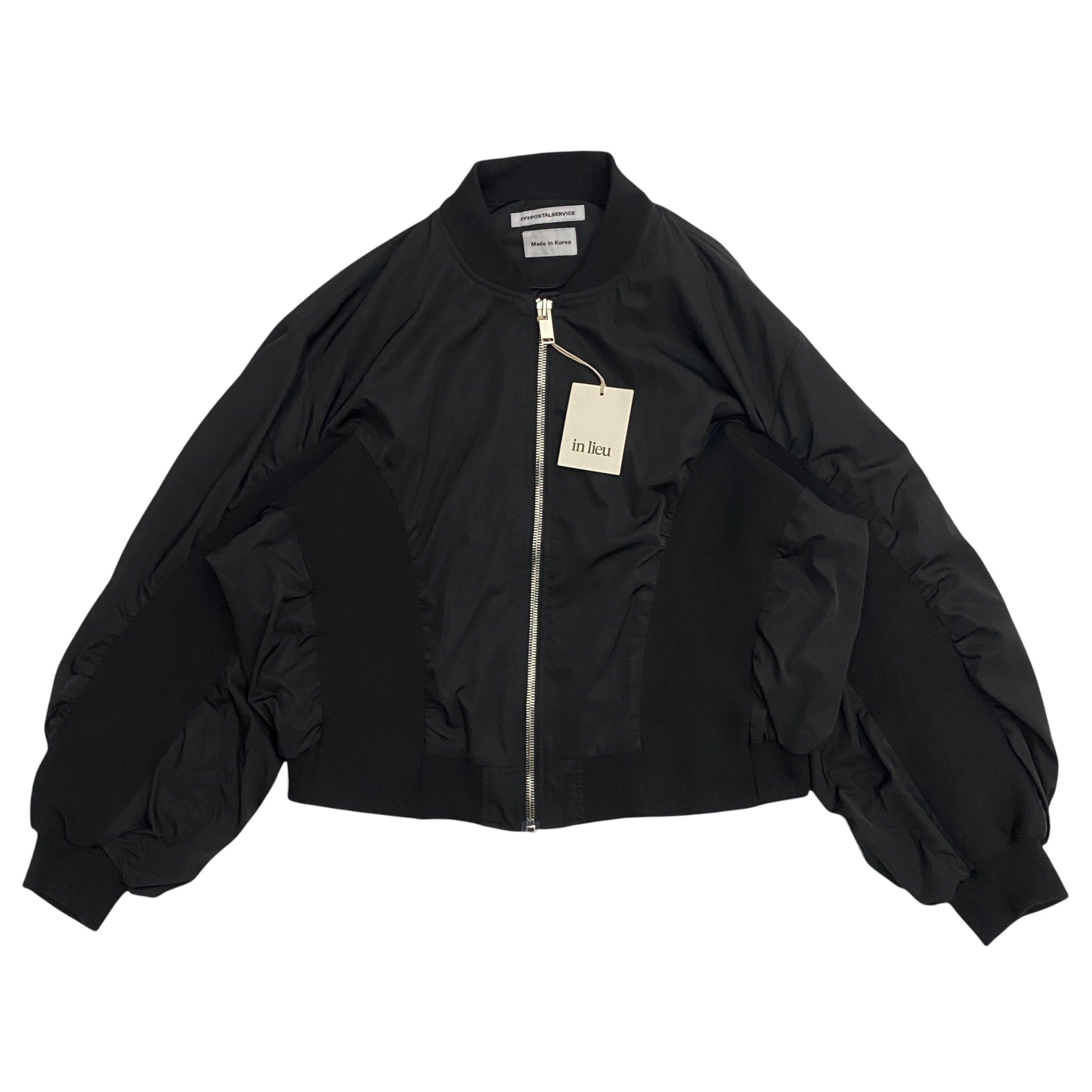 FFFPOSTALSERVICE MA-1 Ribbed Bomber Jacket Black (Size L)