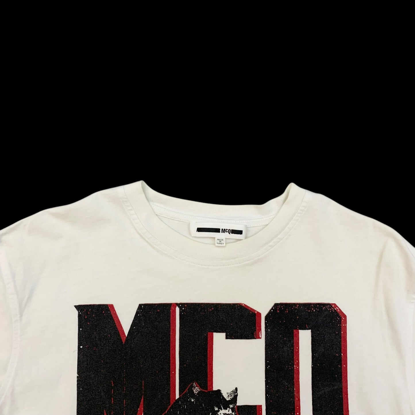 McQ Alexander McQueen ‘Psycho Billy’ Boyfriend T-Shirt Optic White (Fits S-M womens)