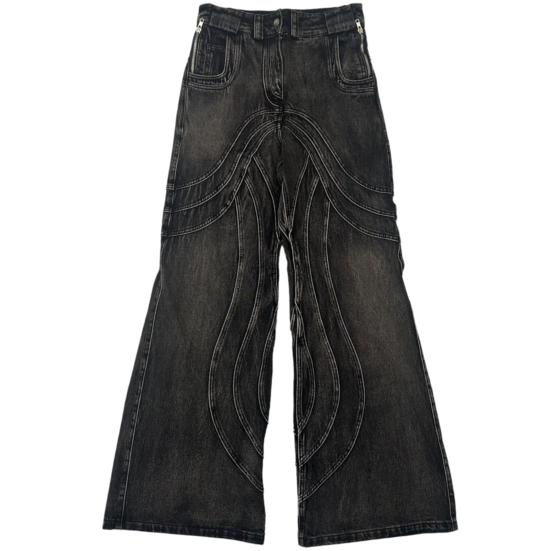 NO/FAITH STUDIOS Heavy Wave Jeans Black (Size S) – Zenno Archive NO/FAITH STUDIOS Heavy Wave Jeans Black (Size S) – Zenno Archive