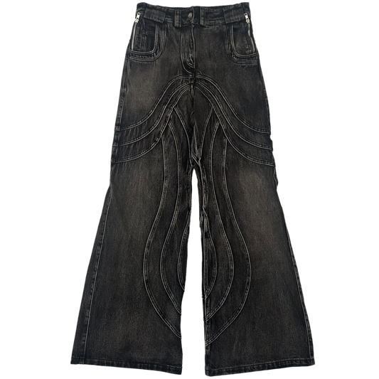 NO/FAITH STUDIOS Heavy Wave Jeans Black (Size S)