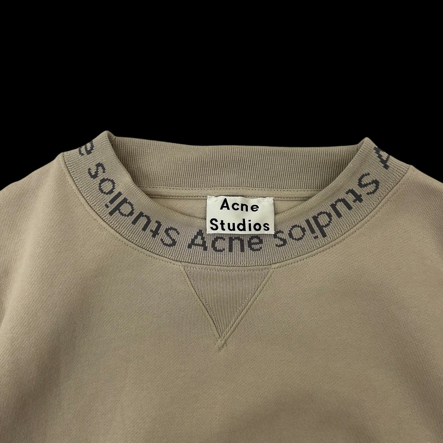 Acne Studios Jacquard Logo Sweater Beige (Size L)