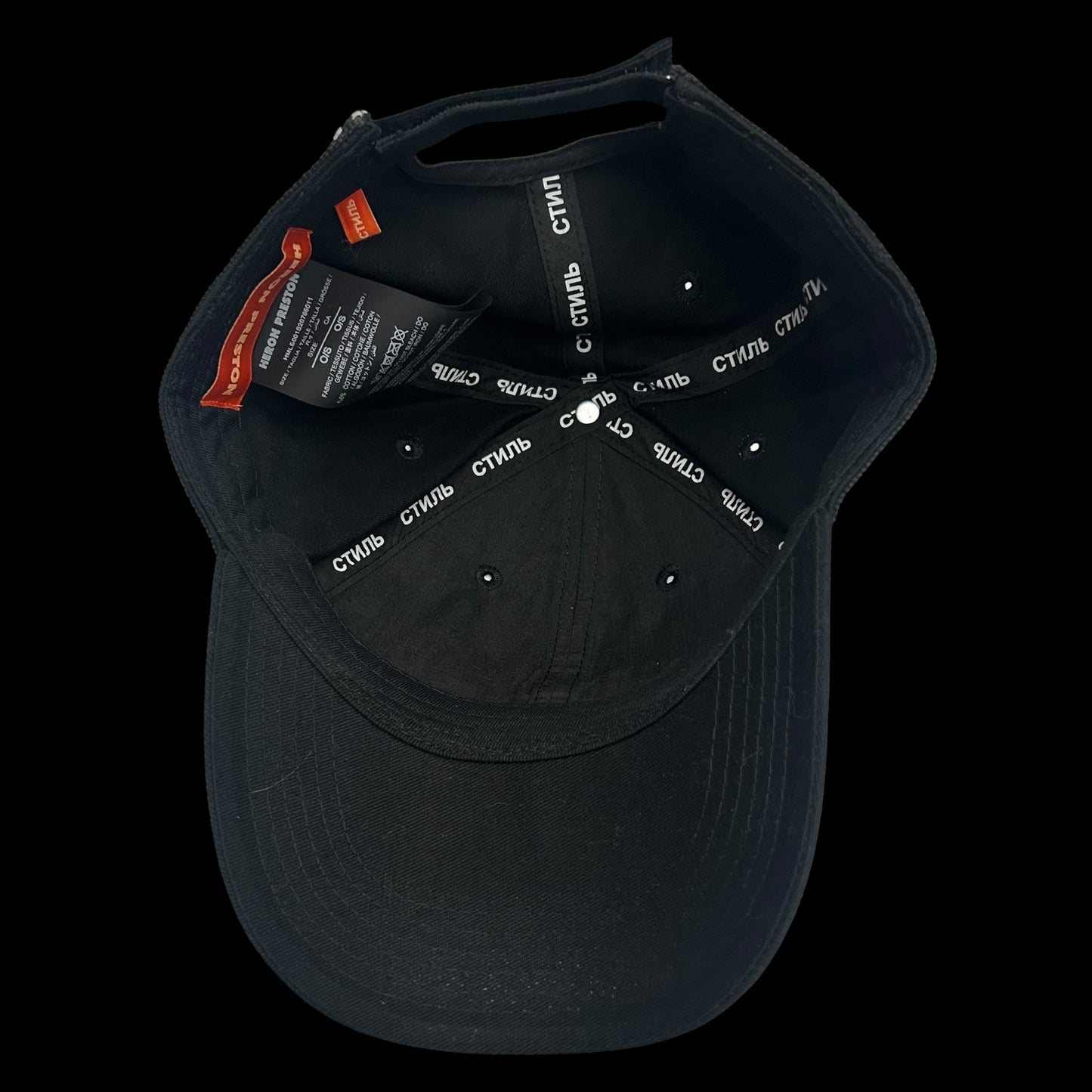 Heron Preston СТИЛЬ Reflective Cap Black/ Neon Green