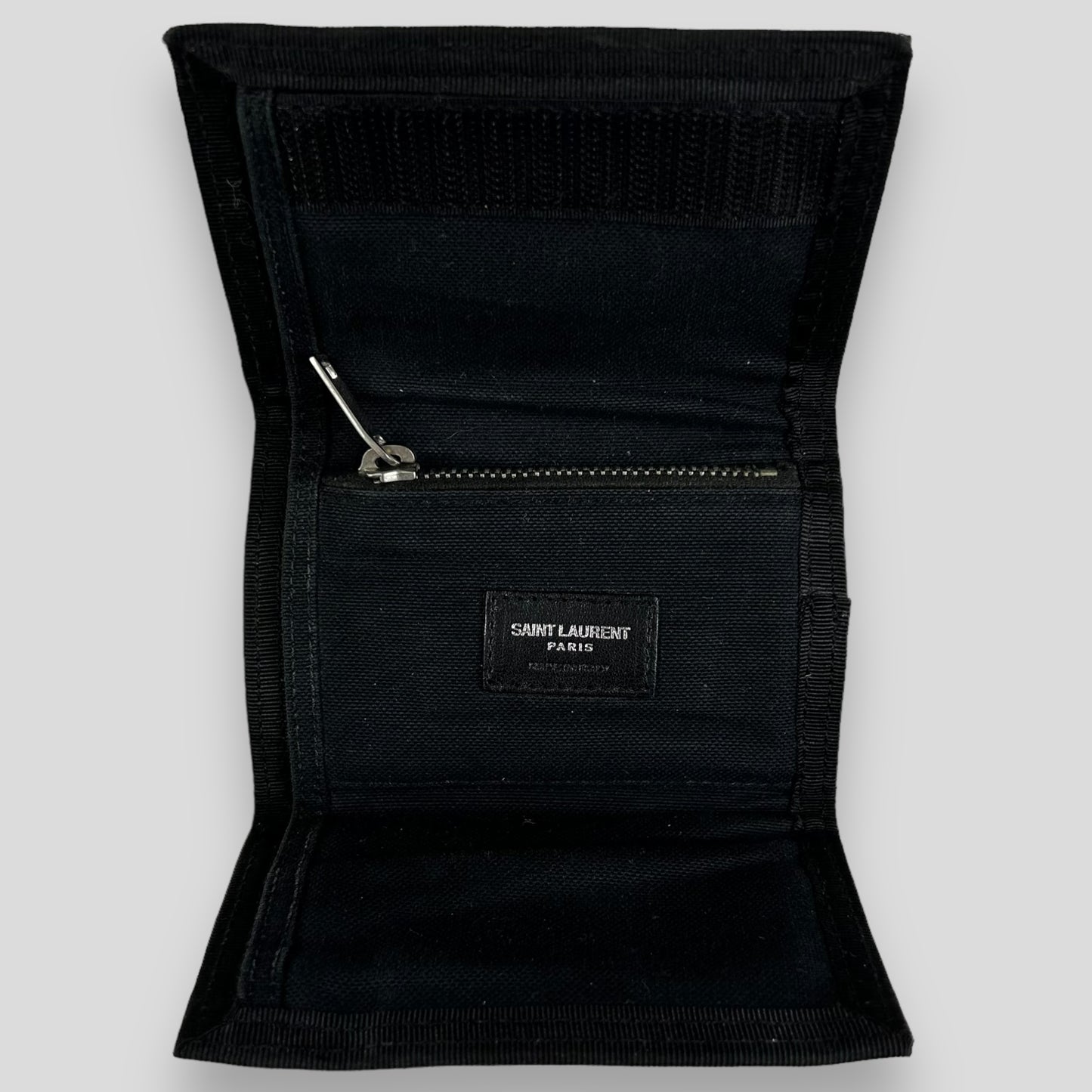 Saint Laurent Green Camouflage Trifold Wallet