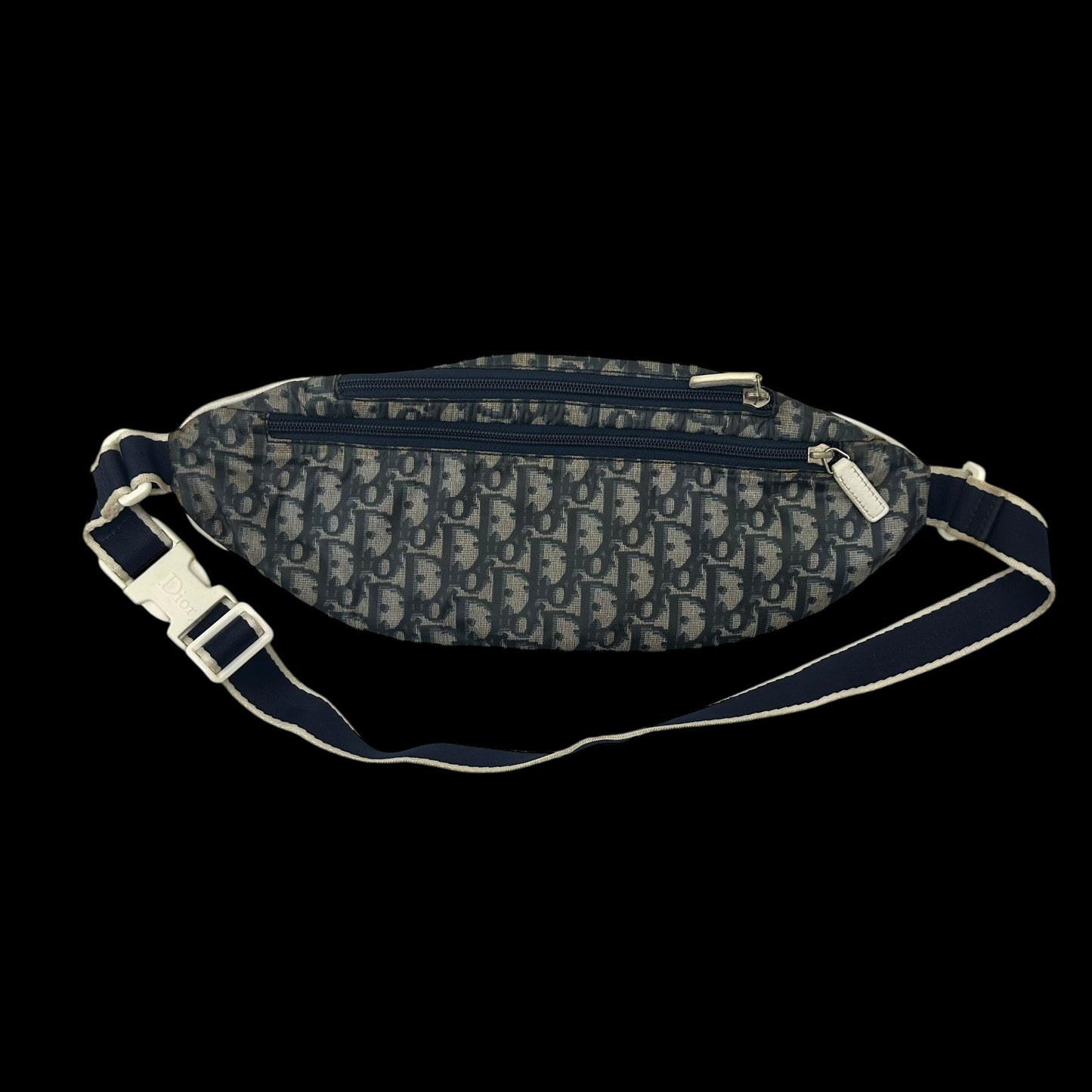 Christian Dior Trotter Canvas Waist bag Nylon Blue/White