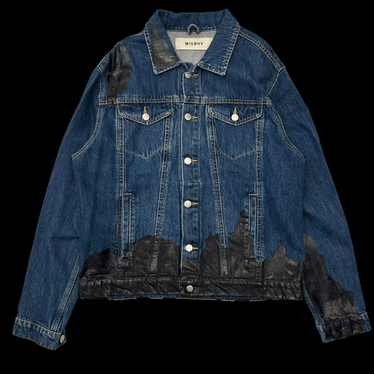 MISBHV AW18 Wet Print Denim Jacket Indigo