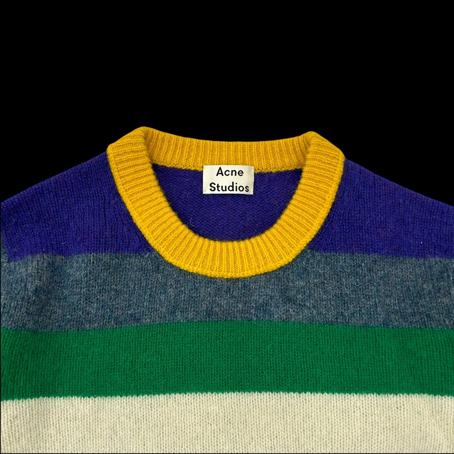 Acne Studios Kai Striped Wool Sweater (Fits M-L)