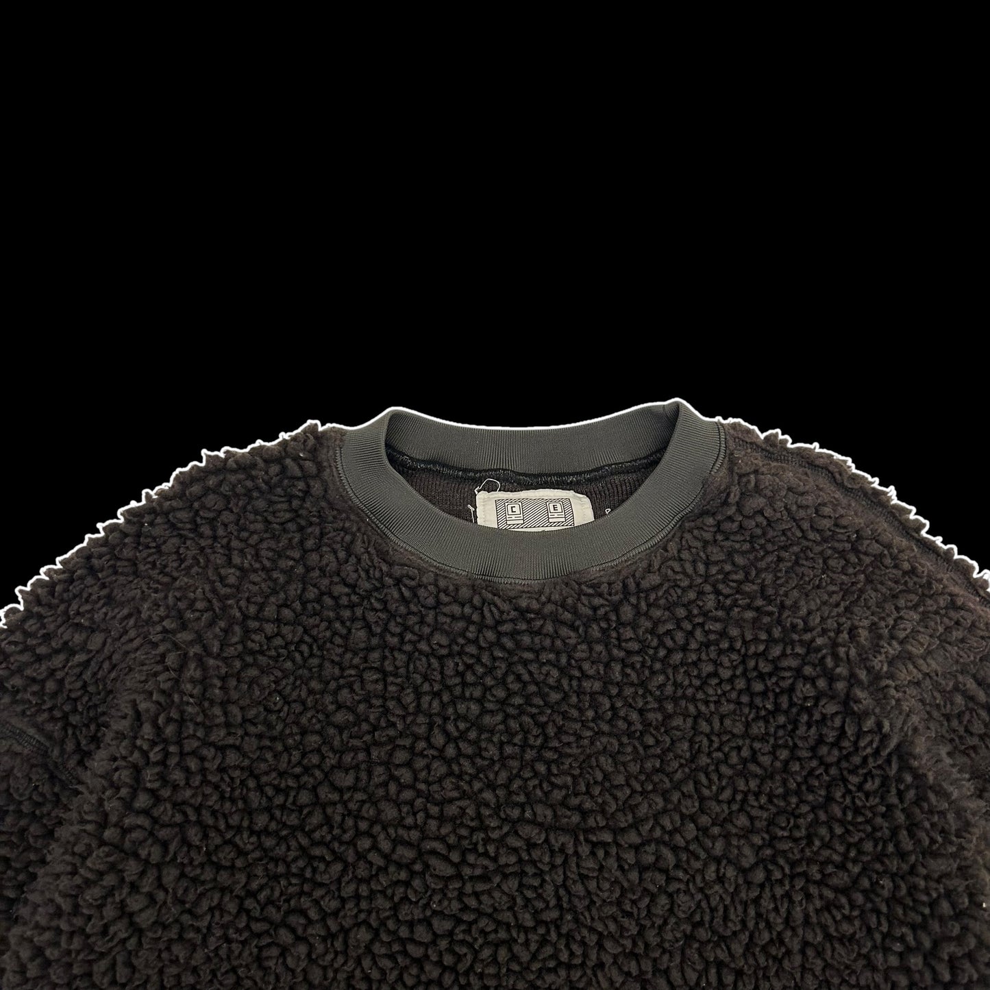 Cav Empt AW18 Boa Fleece Paneled Crewneck Brown/Black (Fits M-L)