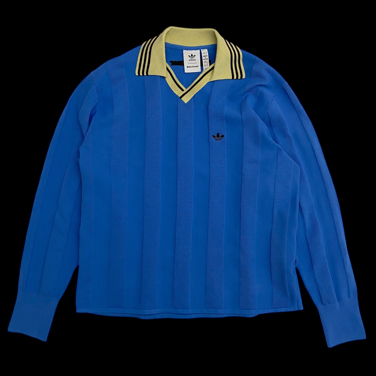 Adidas x Wales Bonner Knit Long Sleeve Football Shirt Blue / Cream (Size L)