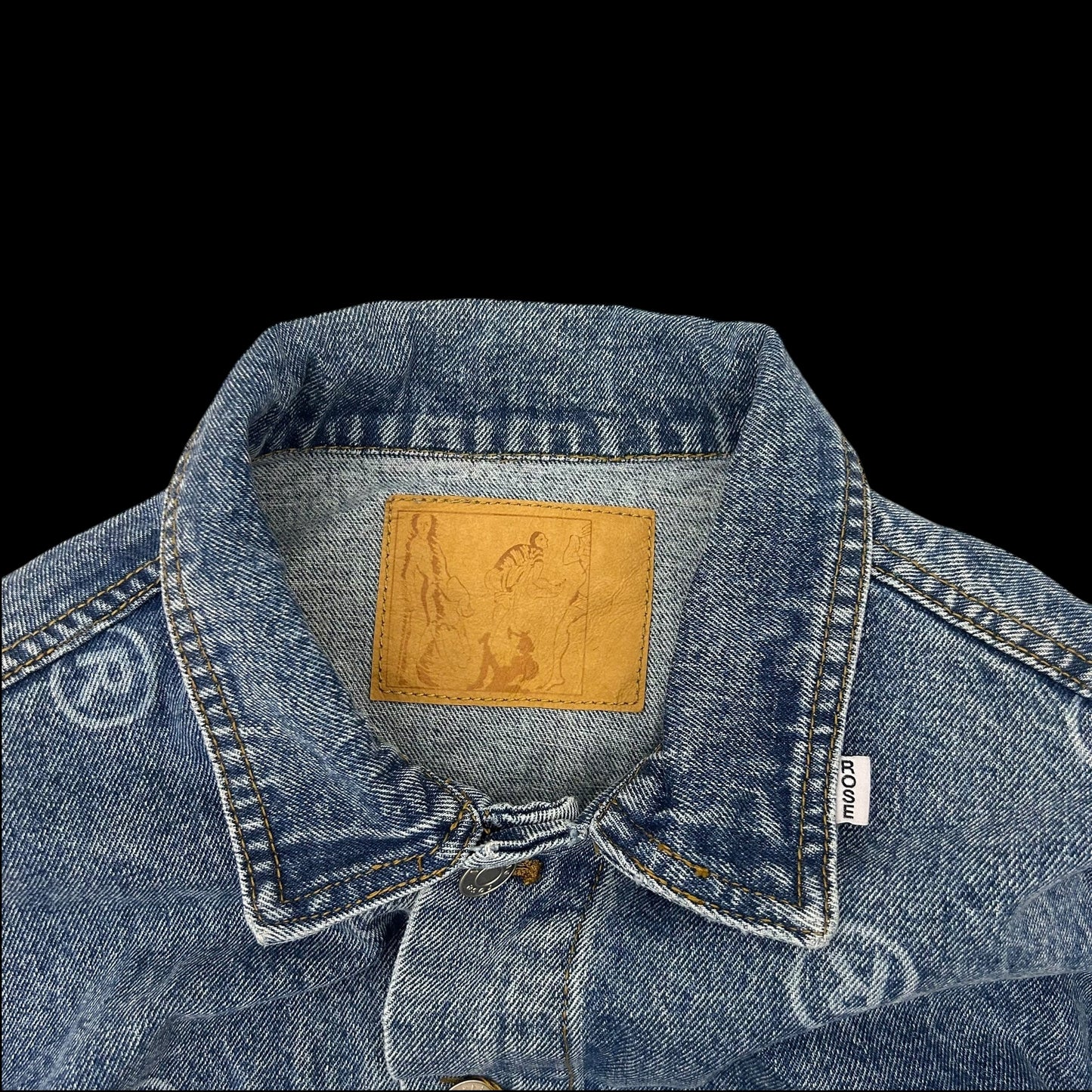 Martine Rose All Over Logo Denim Jacket (Fits M-L)