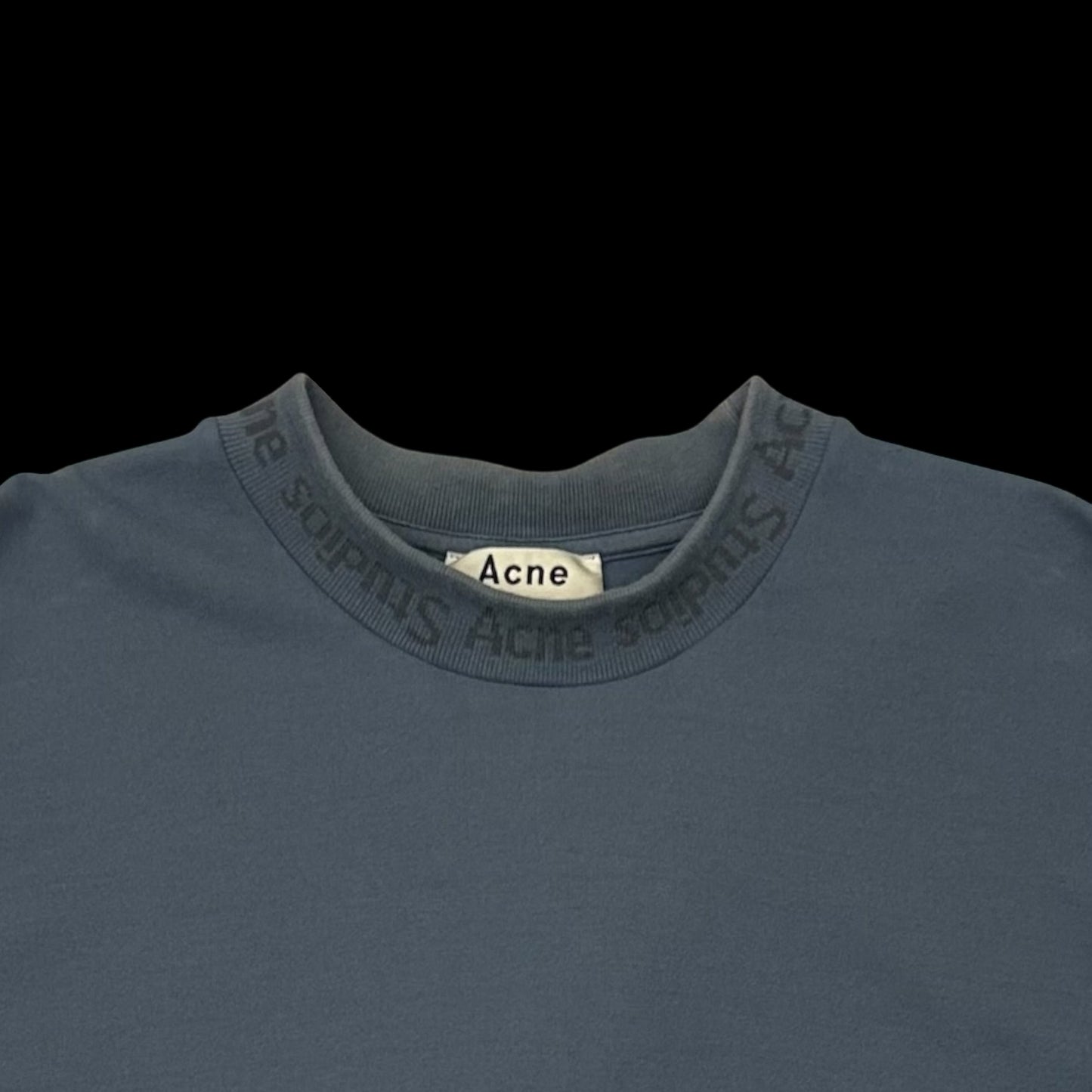 Acne Studios Jacquard  LogoT-Shirt ‘Metallic Blue’ (Fits M)