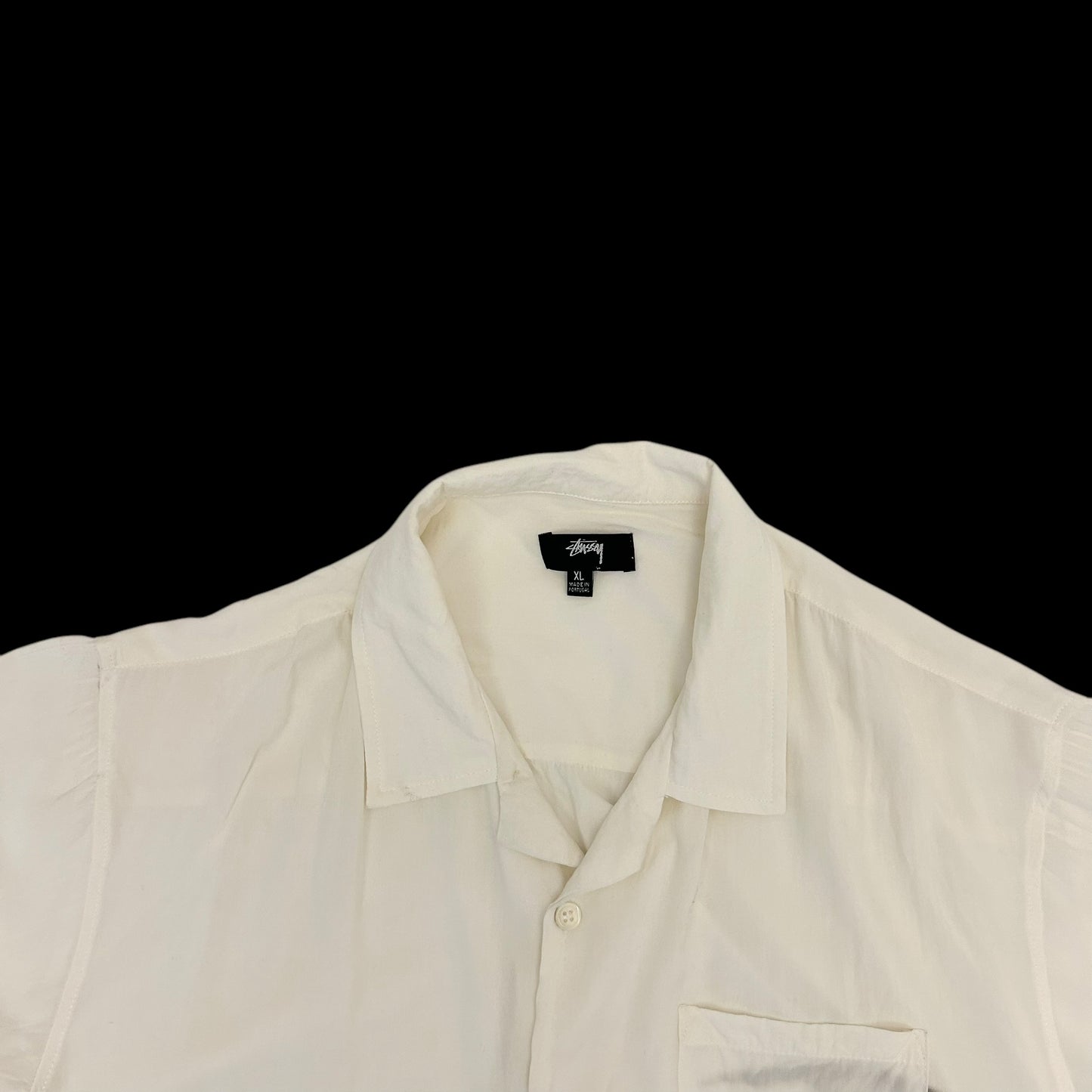 Stussy Speedway Short-Sleeve Button-Up Shirt Off-White (Fits M-L)