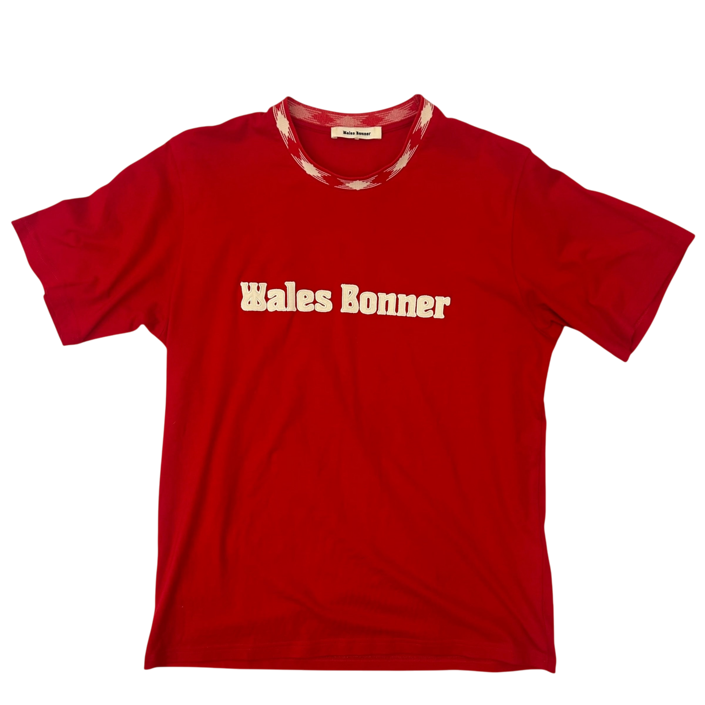Wales Bonner Original Embroidered Logo T-shirt Red (Size M)