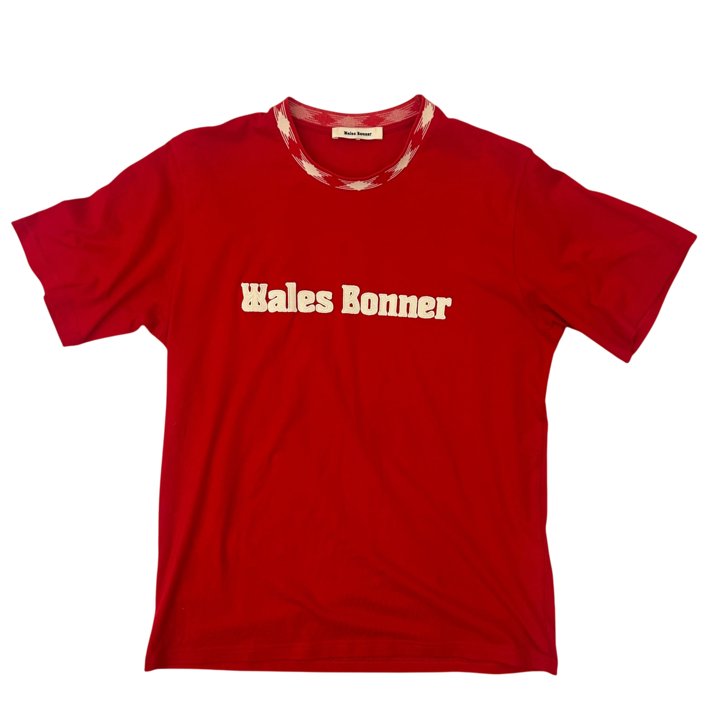 Wales Bonner Original Embroidered Logo T-shirt Red (Size M)