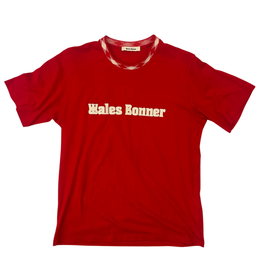 Wales Bonner Original Embroidered Logo T-shirt Red (Size M)