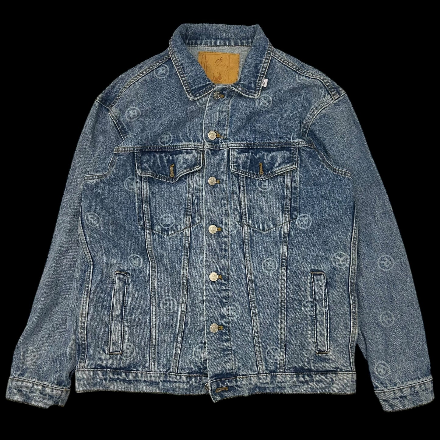 Martine Rose All Over Logo Denim Jacket (Fits M-L)