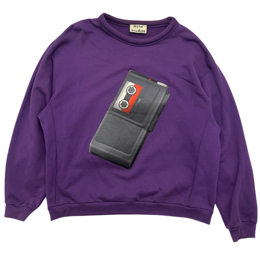 Acne Studios Diner Flames Crew Sweatshirt (Fits M-L)