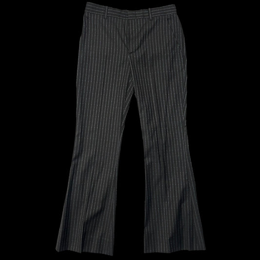 Gucci Logo Pinstriped Boot Cut Wool Pants Grey / Black (Fits 29”)