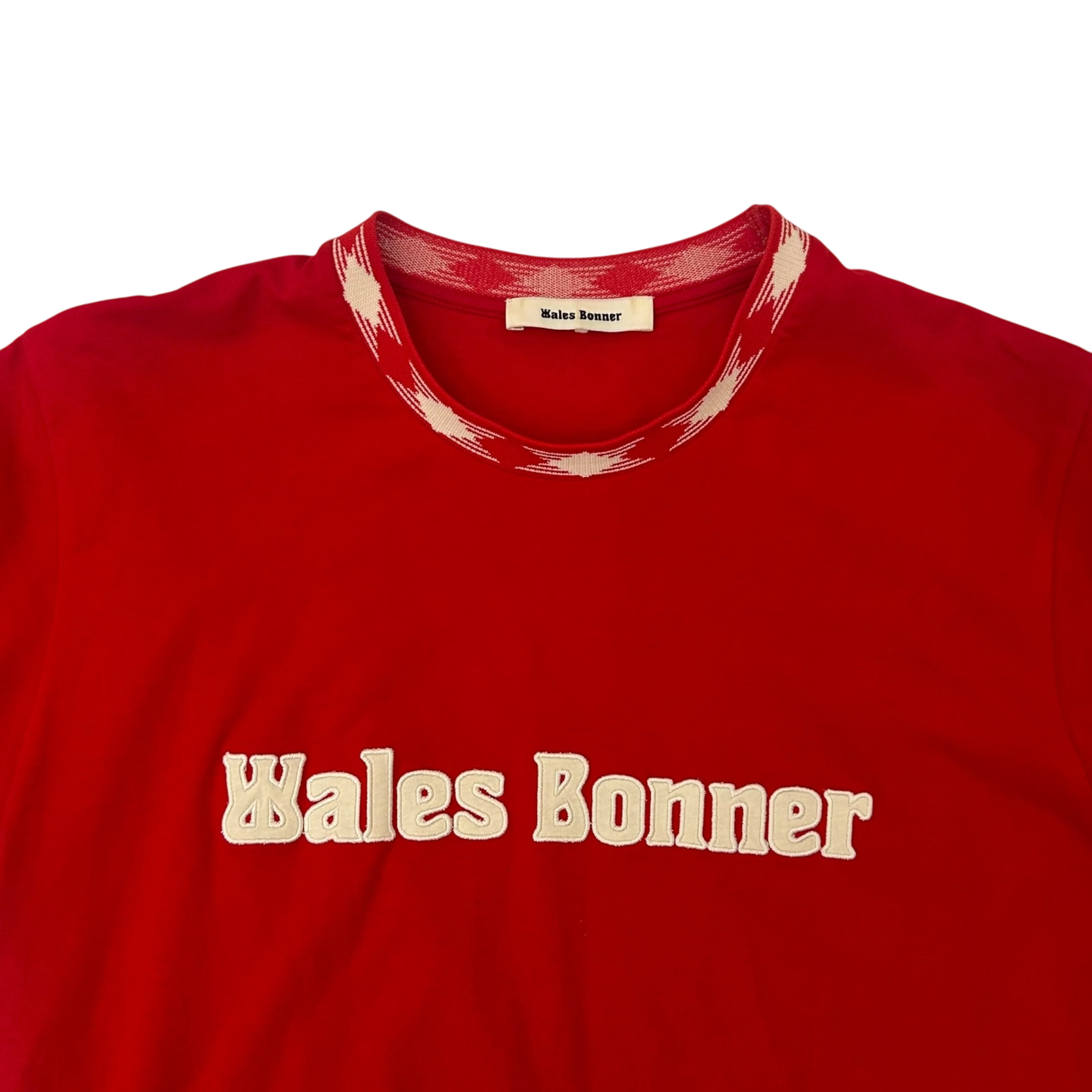 Wales Bonner Original Embroidered Logo T-shirt Red (Size M)