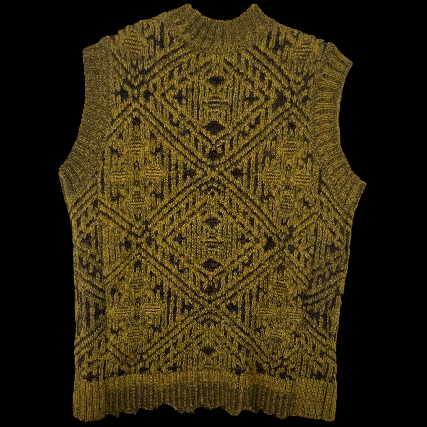 Andersson Bell Jacquard Heavy Distressed Crewneck Knit Vest (Size M)