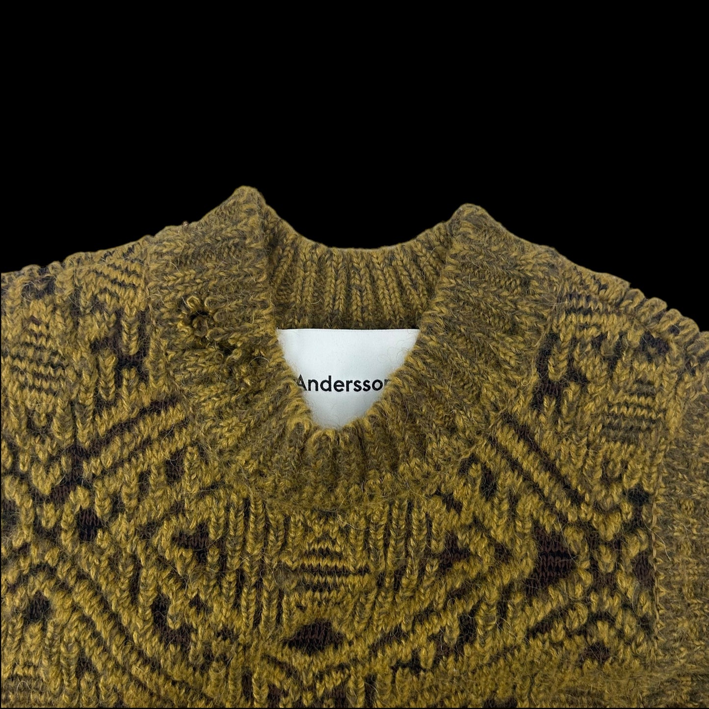 Andersson Bell Jacquard Heavy Distressed Crewneck Knit Vest (Size M)