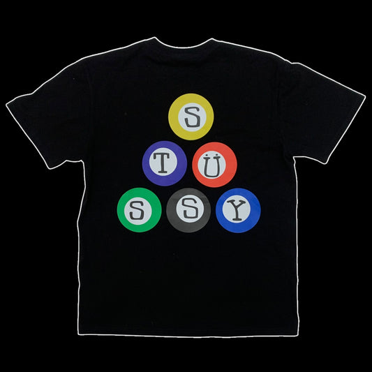 Stussy Billiards Pyramid T-Shirt Black (Fits M-L)