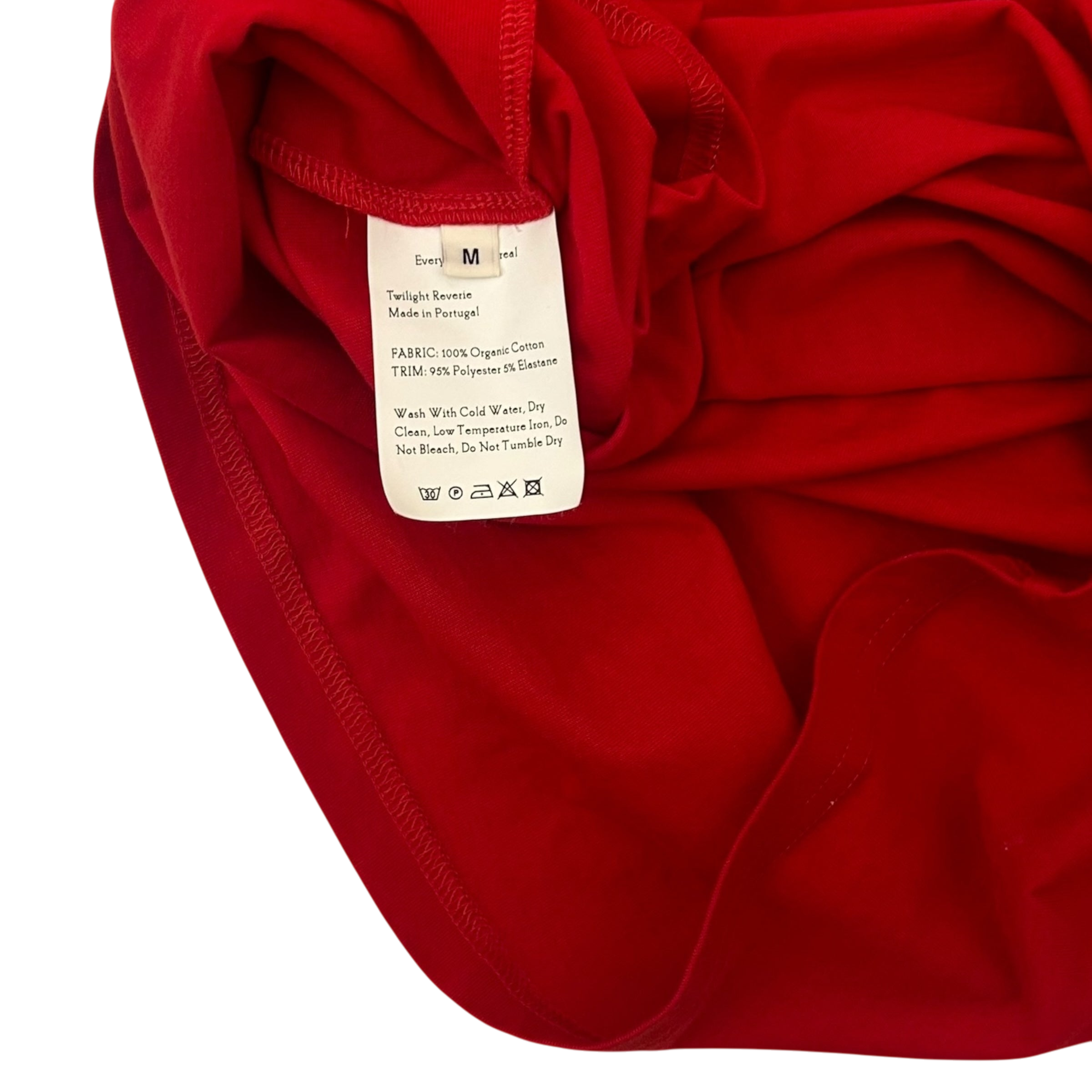 Wales Bonner Original Embroidered Logo T-shirt Red (Size M)