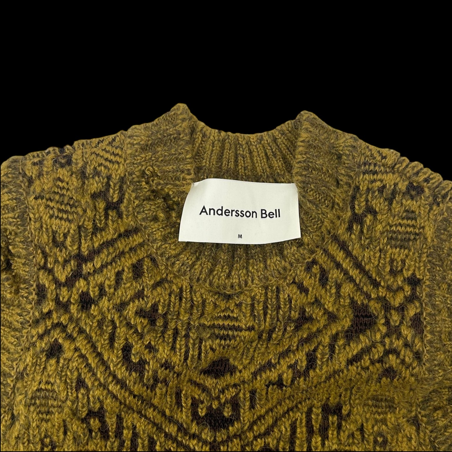 Andersson Bell Jacquard Heavy Distressed Crewneck Knit Vest (Size M)