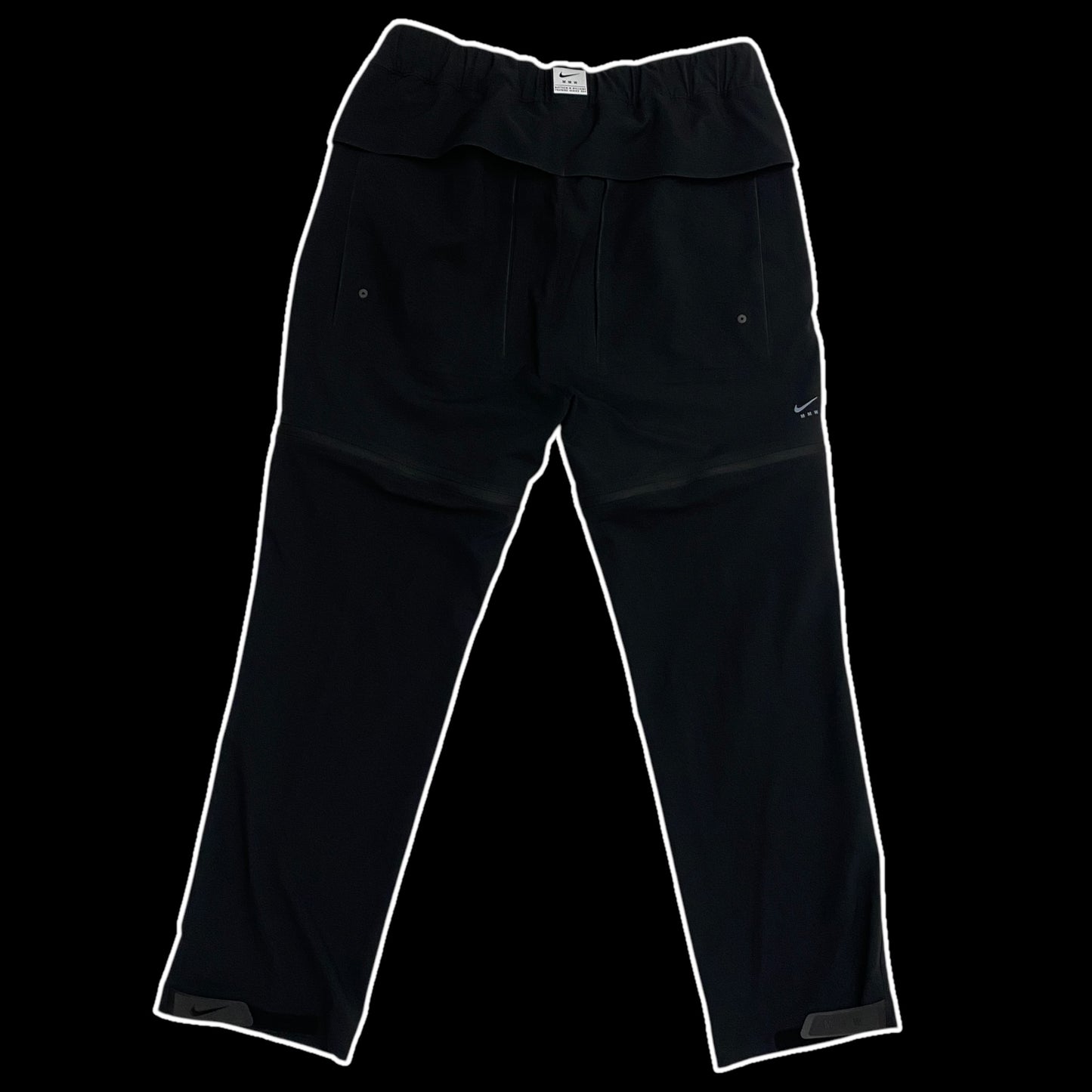 Nike x MMW 004 Black Edition Convertible 3-in-1 Techwear Pants Black (Size M)