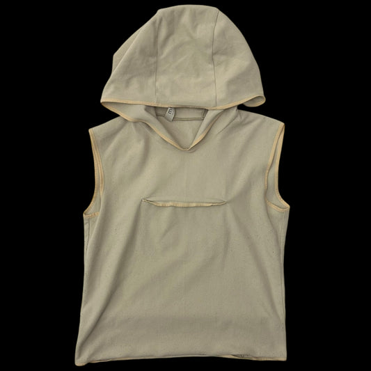 Vintage Miu Miu Hooded Sleeveless Top Beige (Size S Womens)