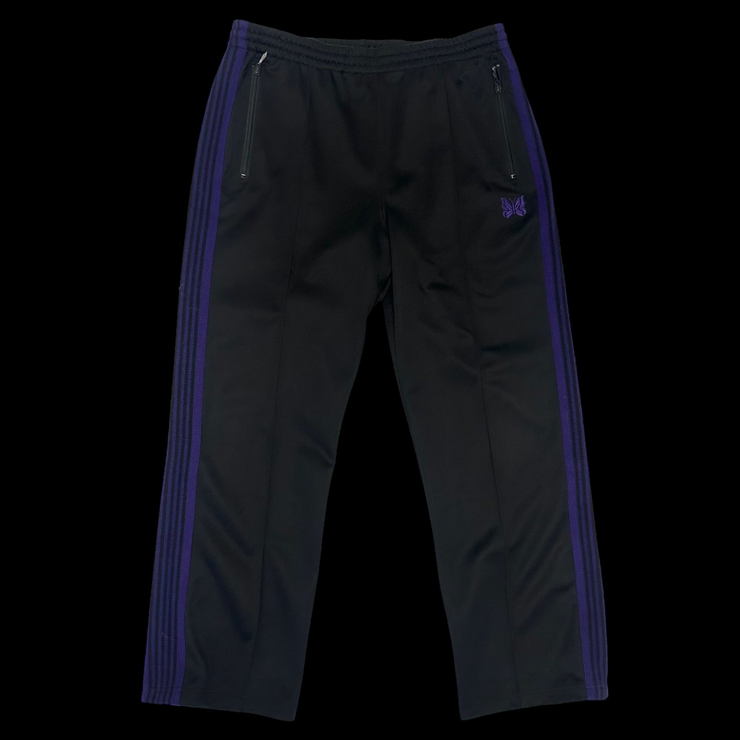 Needles Poly Smooth Track Pants Black/Purple (Size L)