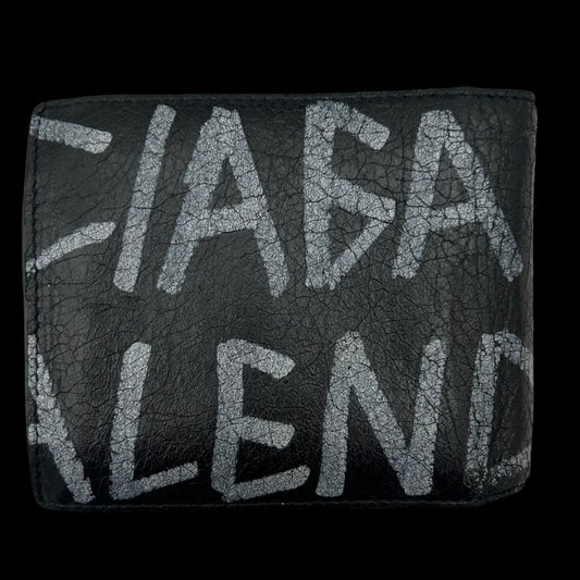 Balenciaga Graffiti Bifold Wallet Black