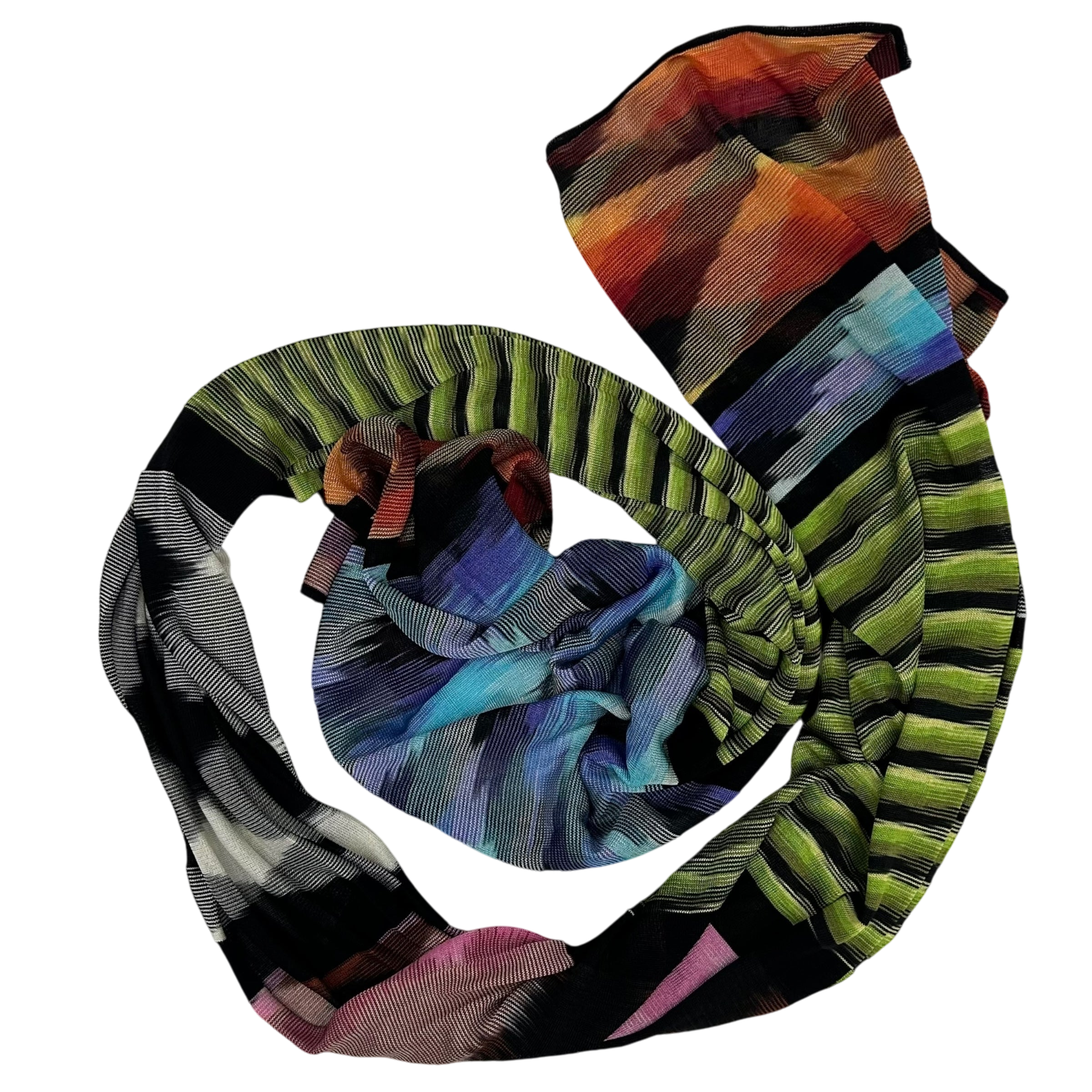 Missoni Vintage Metallic Threaded Knitted Scarf