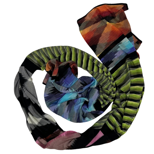 Missoni Vintage Metallic Threaded Knitted Scarf