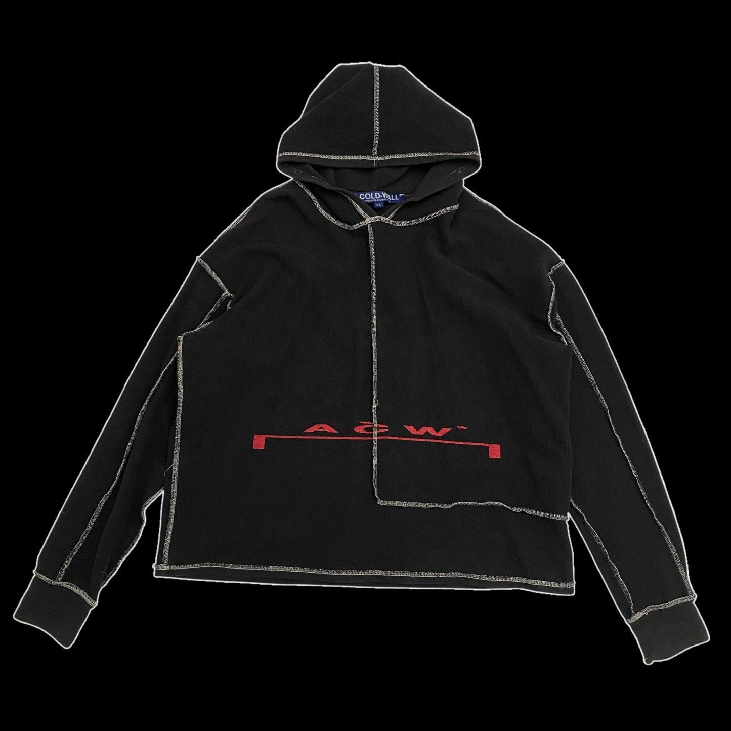 A-COLD-WALL Reverse Stitch Hoodie Black (Size XL)