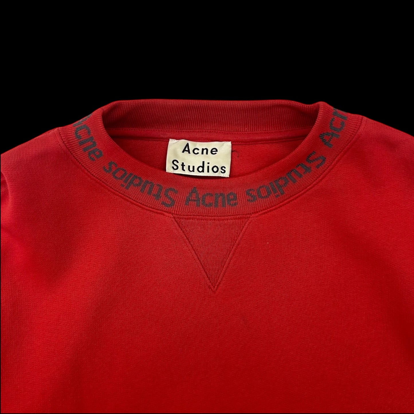 Acne Studios Jacquard LogoSweater Red (Fits L)